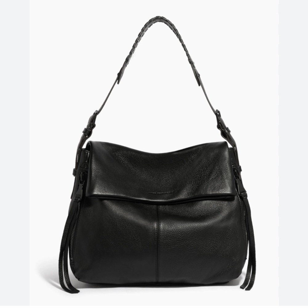 Aimee Kerstenberg Bali Black Hobo Leather Handbag